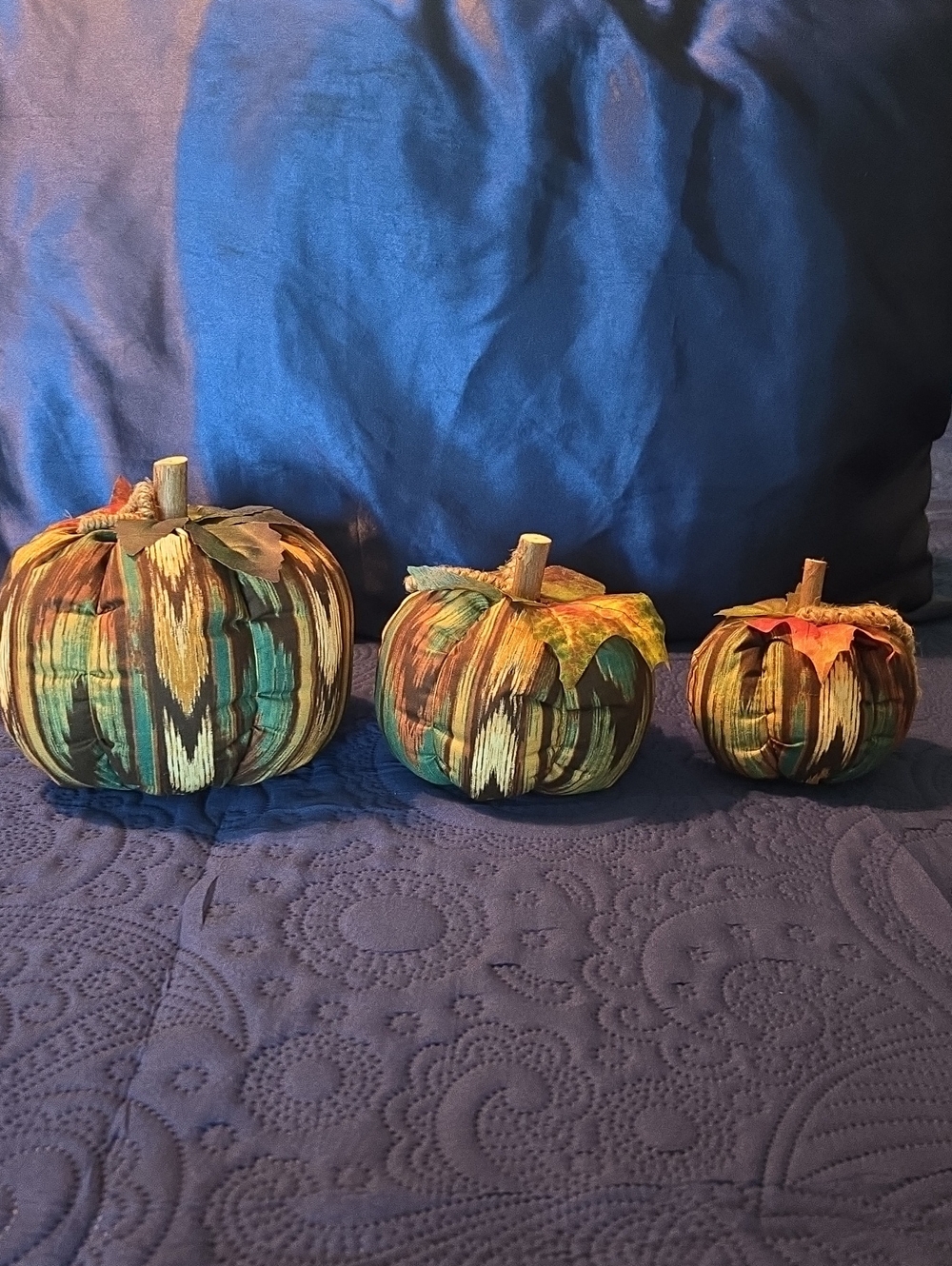 Fall Pumpkins. Cloth. Fall Colors.